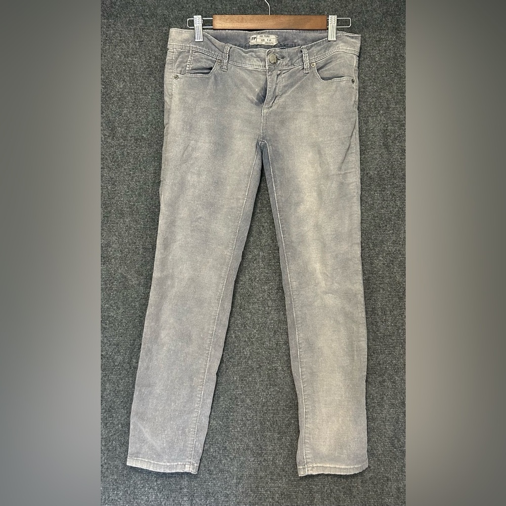 Free People Low Rise Corduroy Skinny Jeans